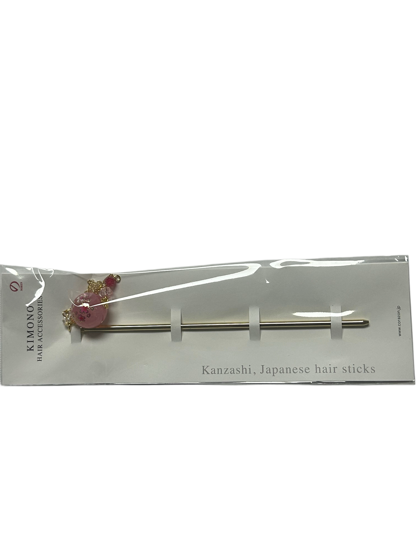 Noren Hair Pin, Bubble Ball, Hair Accessory Peach