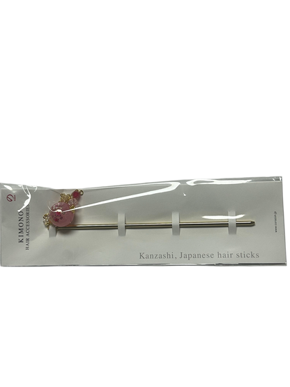 Noren Hair Pin, Bubble Ball, Hair Accessory Peach