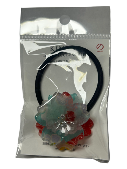 Acrylic Original Sakura Hair tie Pony Japanese pattern Flower Blue