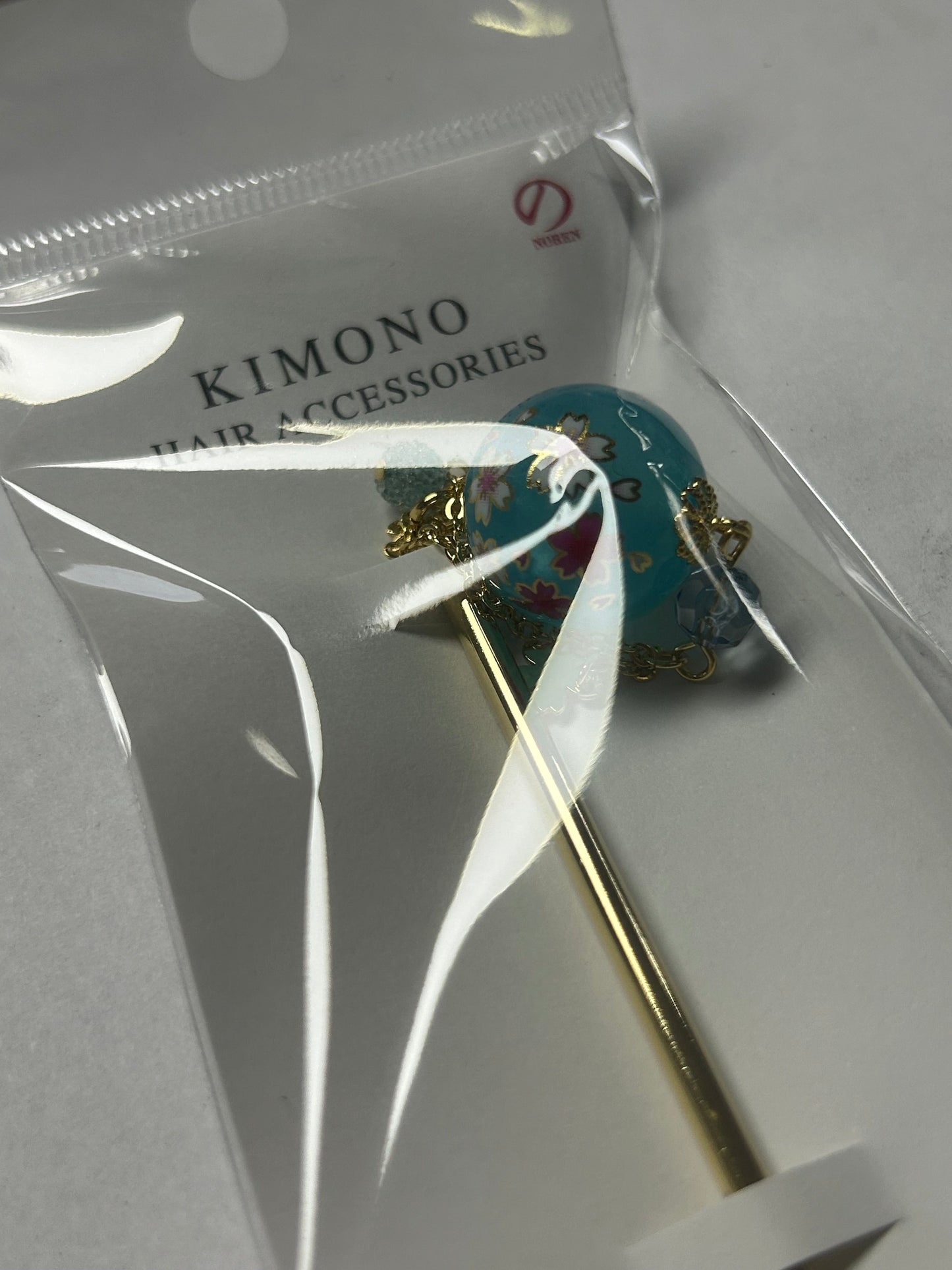 Noren Hair Pin, Bubble Ball, Hair Accessory Blue