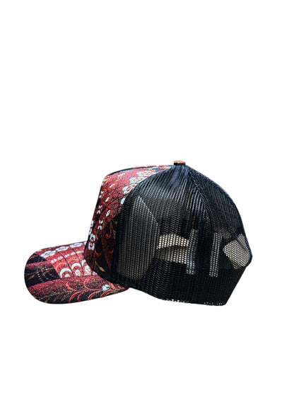 Kinran Mesh Cap Peacock Red