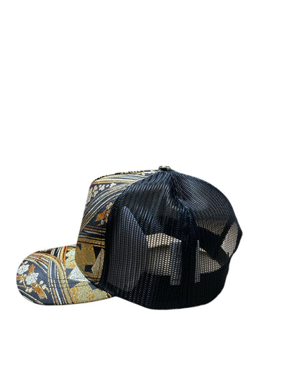 Kinran Mesh Cap Gold Flower