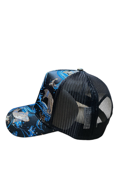 Kinran Mesh Cap Koi Blue