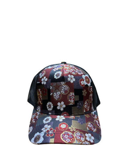 Kinran Mesh Cap Plaid Cherry Red