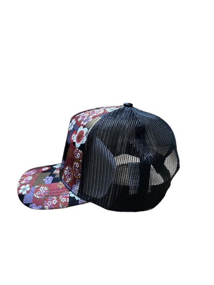 Kinran Mesh Cap Plaid Cherry Red