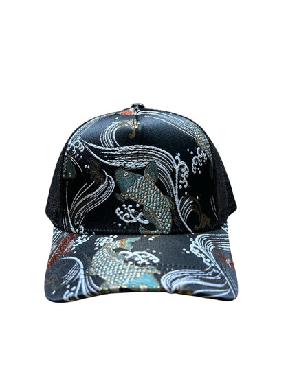 Kinran Mesh Cap Koi Black