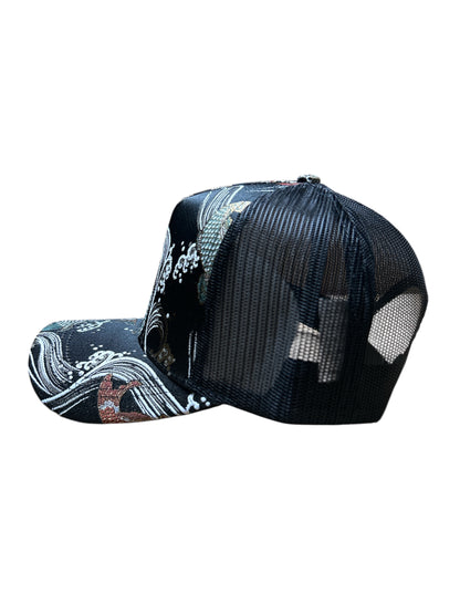 Kinran Mesh Cap Koi Black