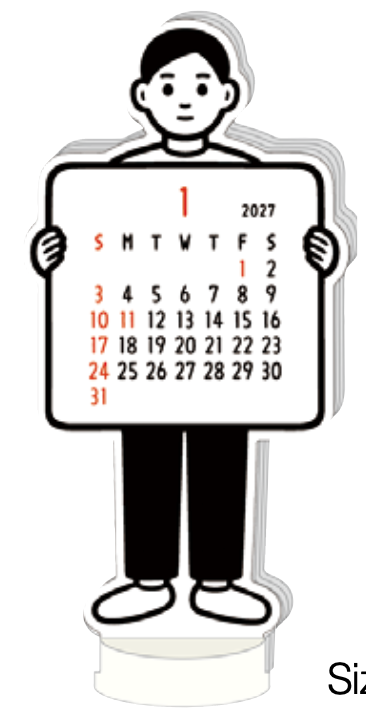 Noritake Die-Cut Calendar - Boy - 2027 Desk Calendar