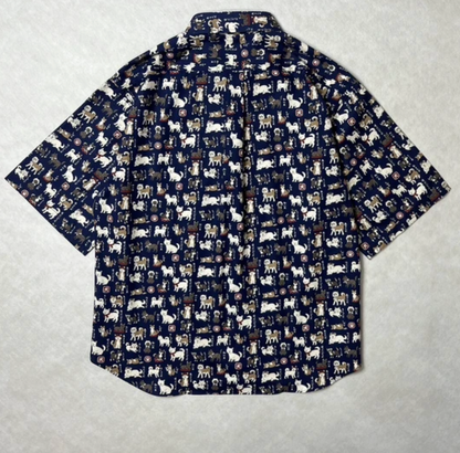 Japanese Pattern Short-Sleeved RG (Japanese Dog Illustration)