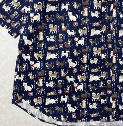Japanese Pattern Short-Sleeved RG (Japanese Dog Illustration)