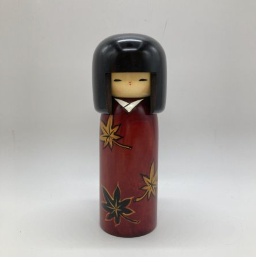 Momiji Kokeshi Doll, by Usaburo