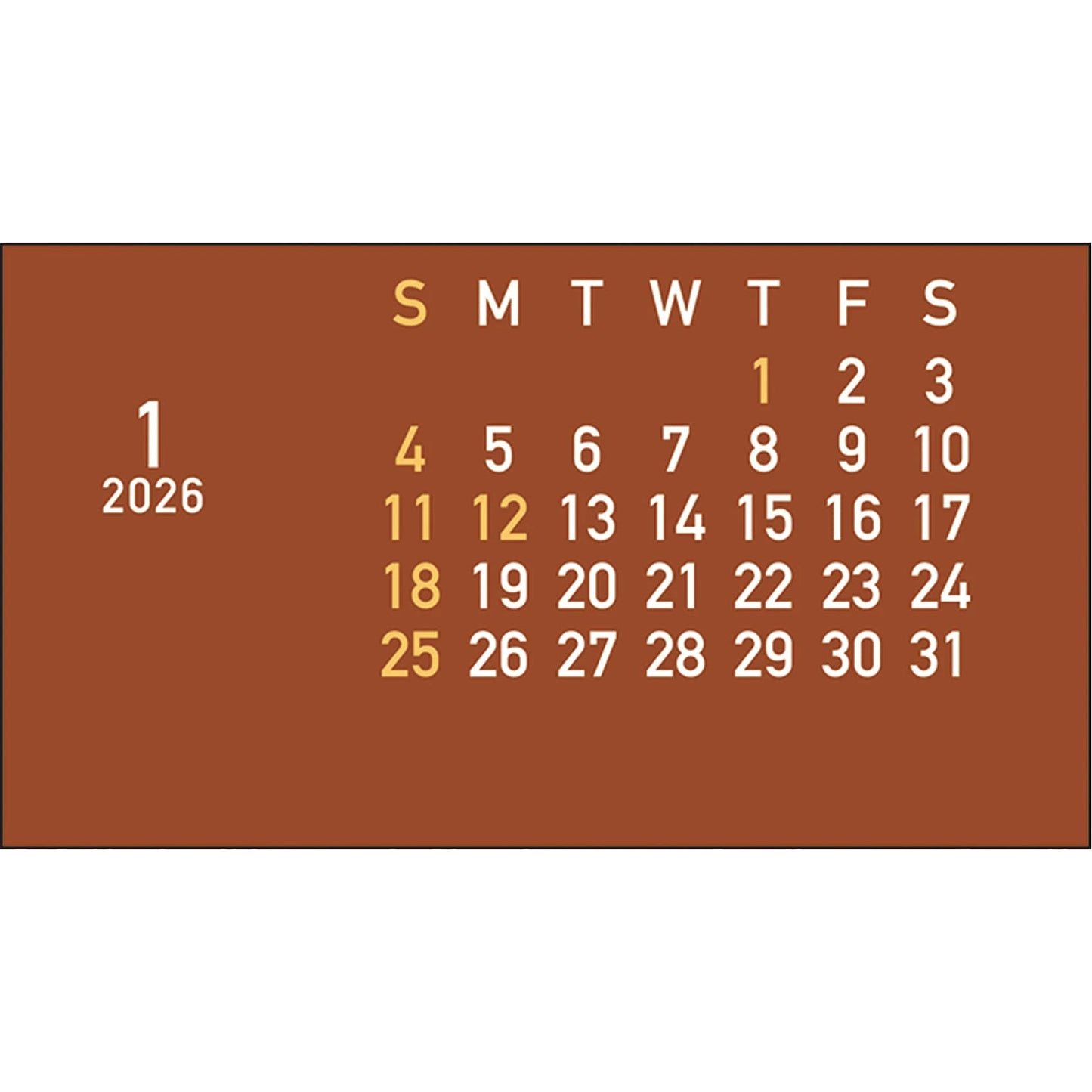 2026 Car Box Calendar Camper