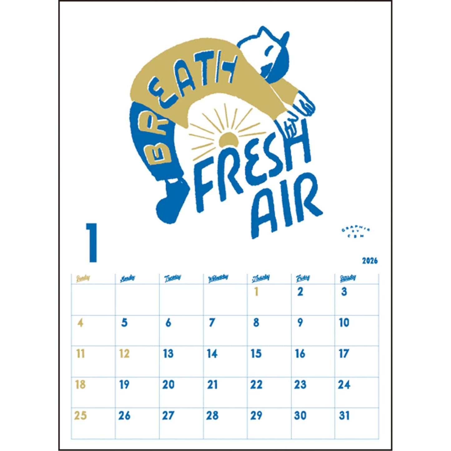 2026 Wall Calendar by Chalk Boy