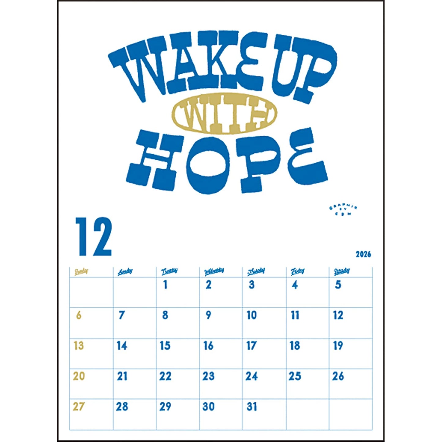 2026 Wall Calendar by Chalk Boy