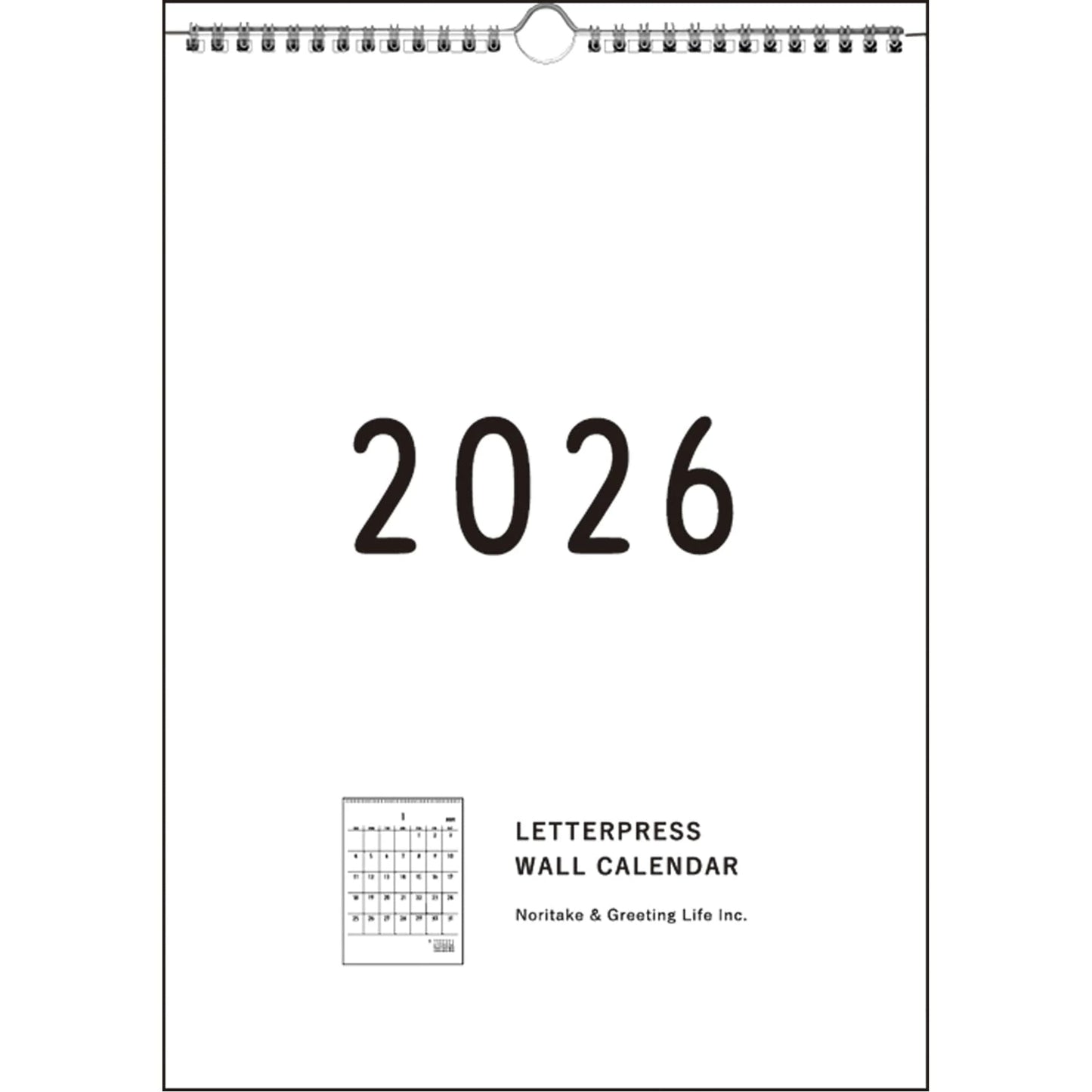 2026 Wall Calendar by Noritake