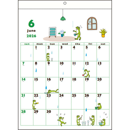 2026 Wall Calendar, Frog Time
