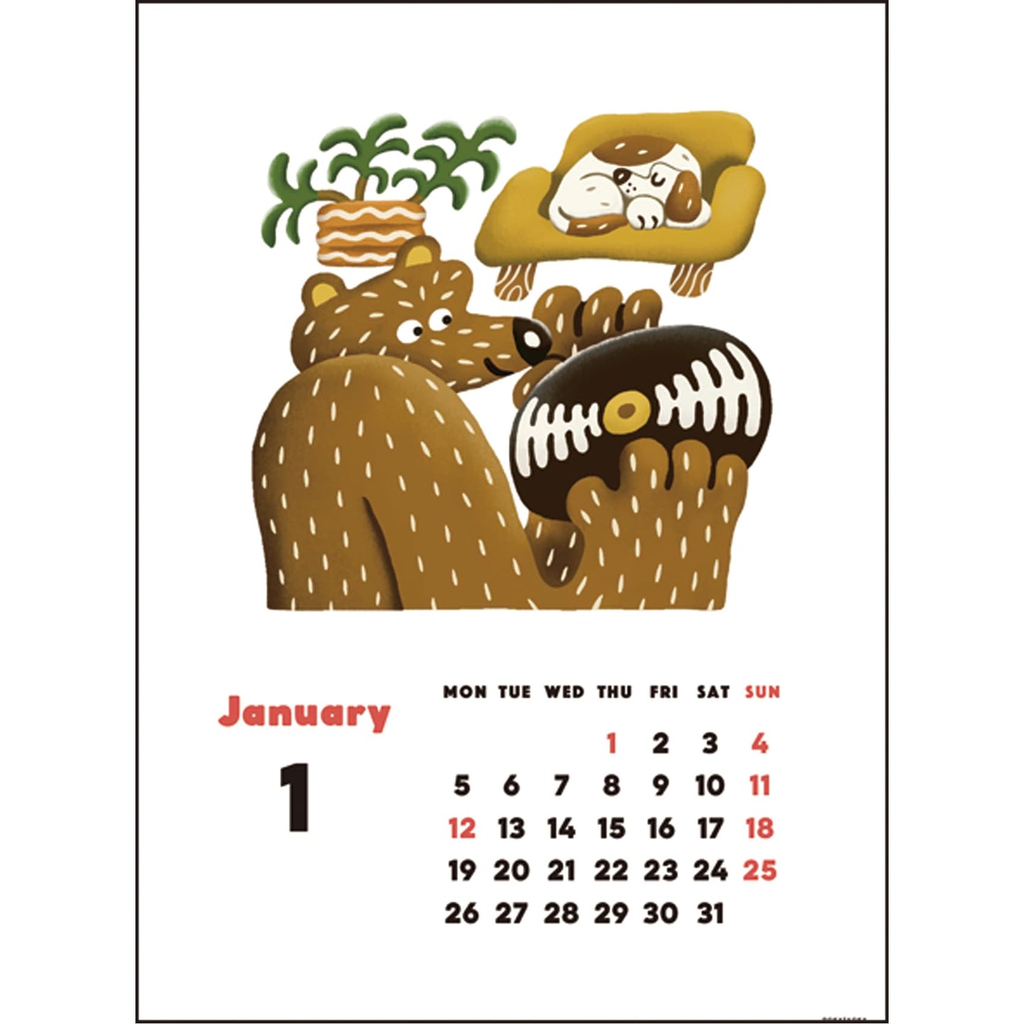 2026 Wall Calendar by Okataoka