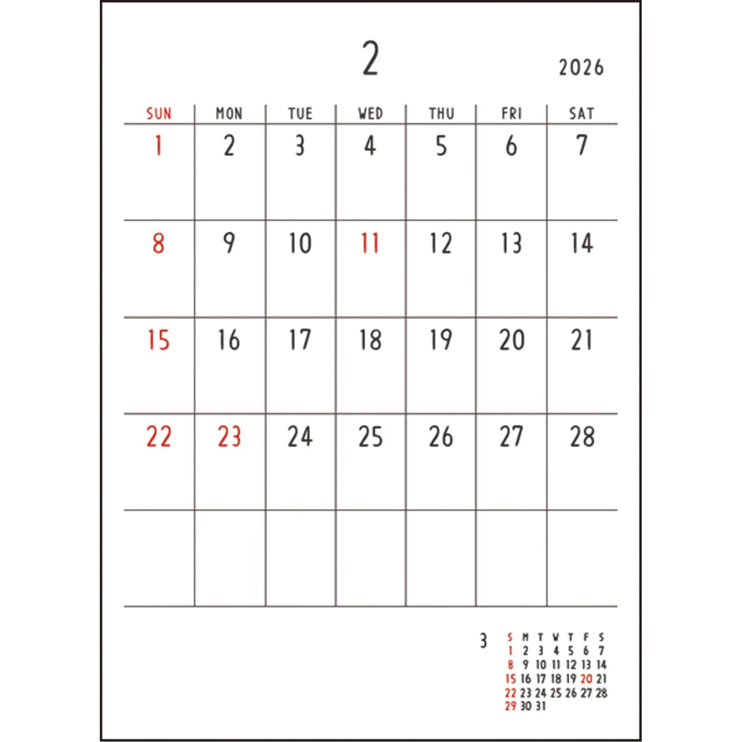 2026 Desk Calendar by Noritake