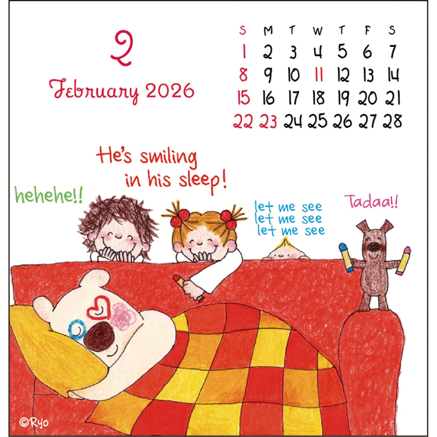 2026 Desk Calendar, Coco-chan/Ryo Sakamoto