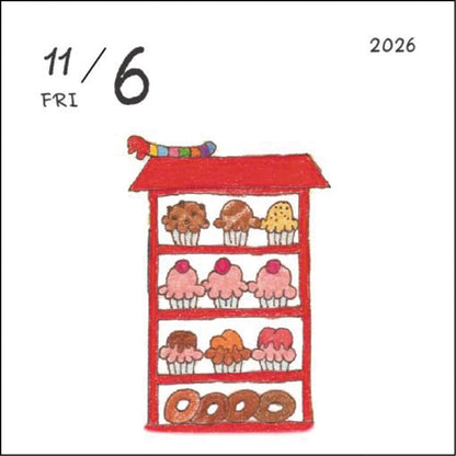 2026 Desk Calendar, Coco-chan, Daily Calendar