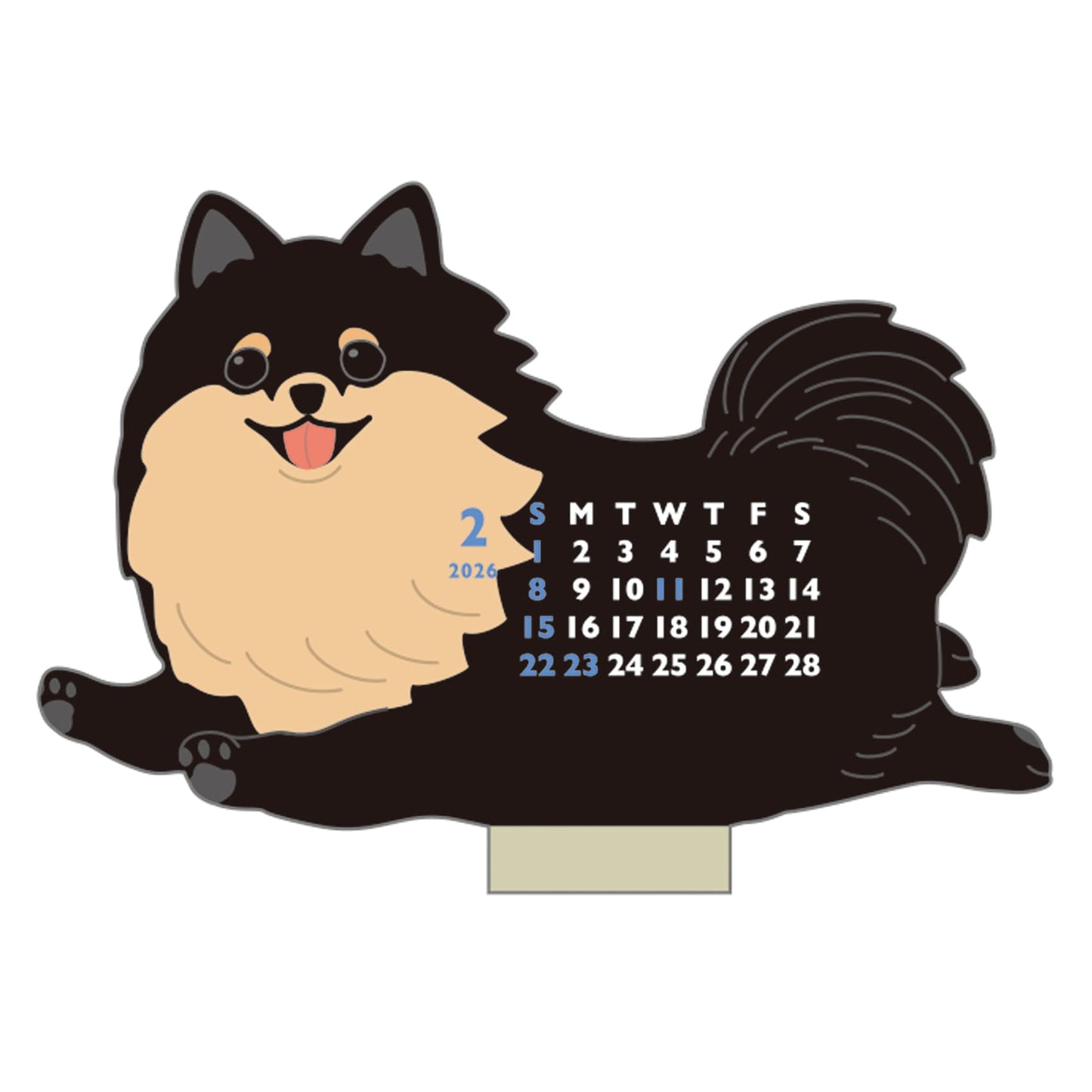 2026 Calendar-Animal Die Cut - MINI POMERANIAN