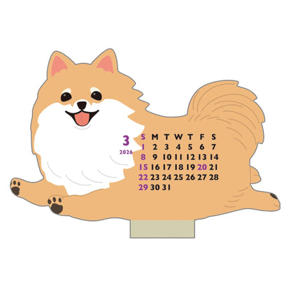 2026 Calendar-Animal Die Cut - MINI POMERANIAN