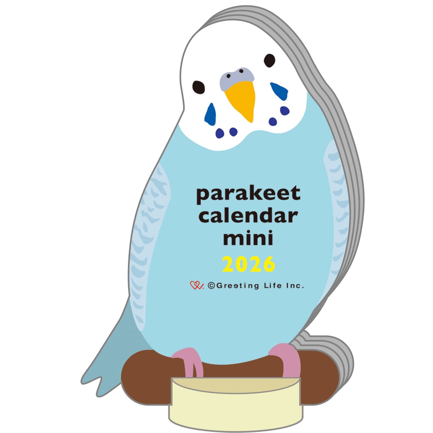 2026 Calendar-Animal Die Cut - MINI PARAKEET