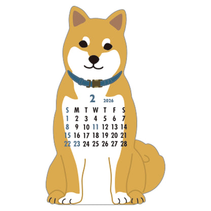2026 Calendar-Animal Die Cut - Japanese Dog