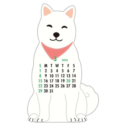 2026 Calendar-Animal Die Cut - Japanese Dog