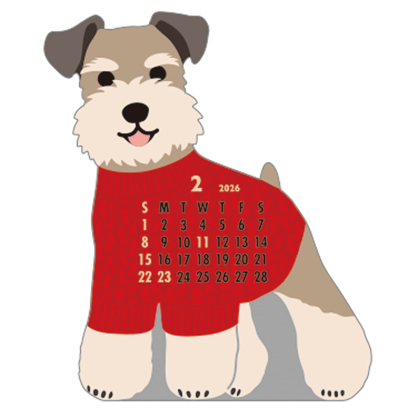 2026 Calendar-Animal Die Cut - Schnauzer