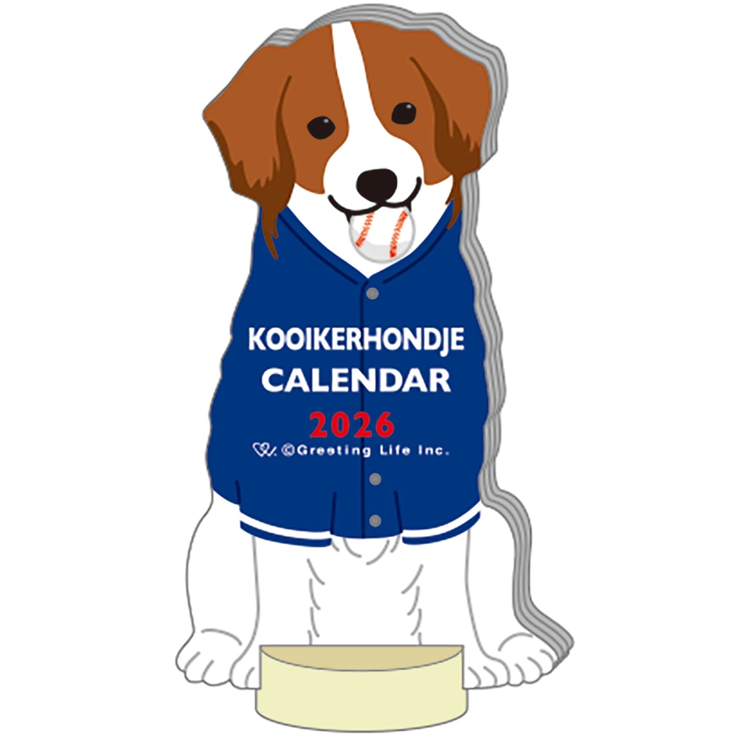 2026 Calendar-Animal Die Cut - Kooikherhondje