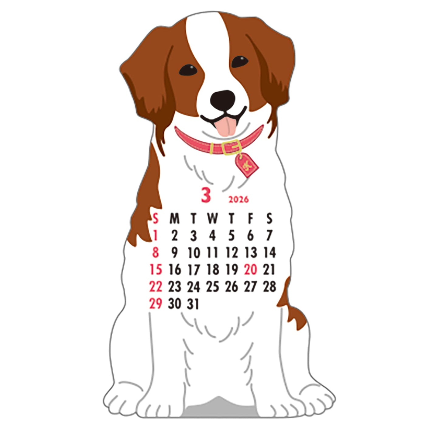 2026 Calendar-Animal Die Cut - Kooikherhondje