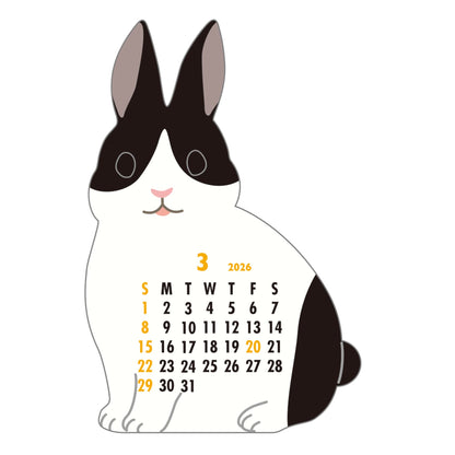 2026 Calendar-Animal Die Cut - Rabbit