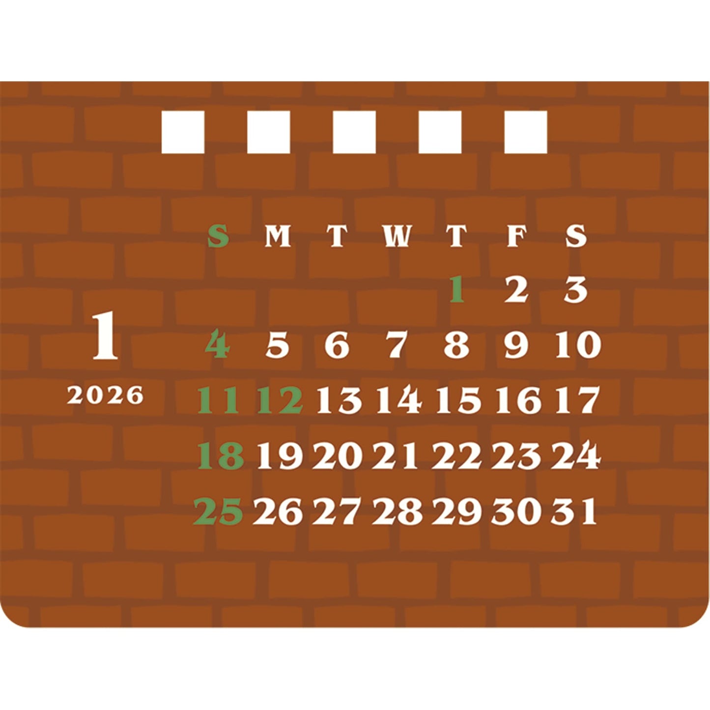 2026 House Box Calendar Cafe