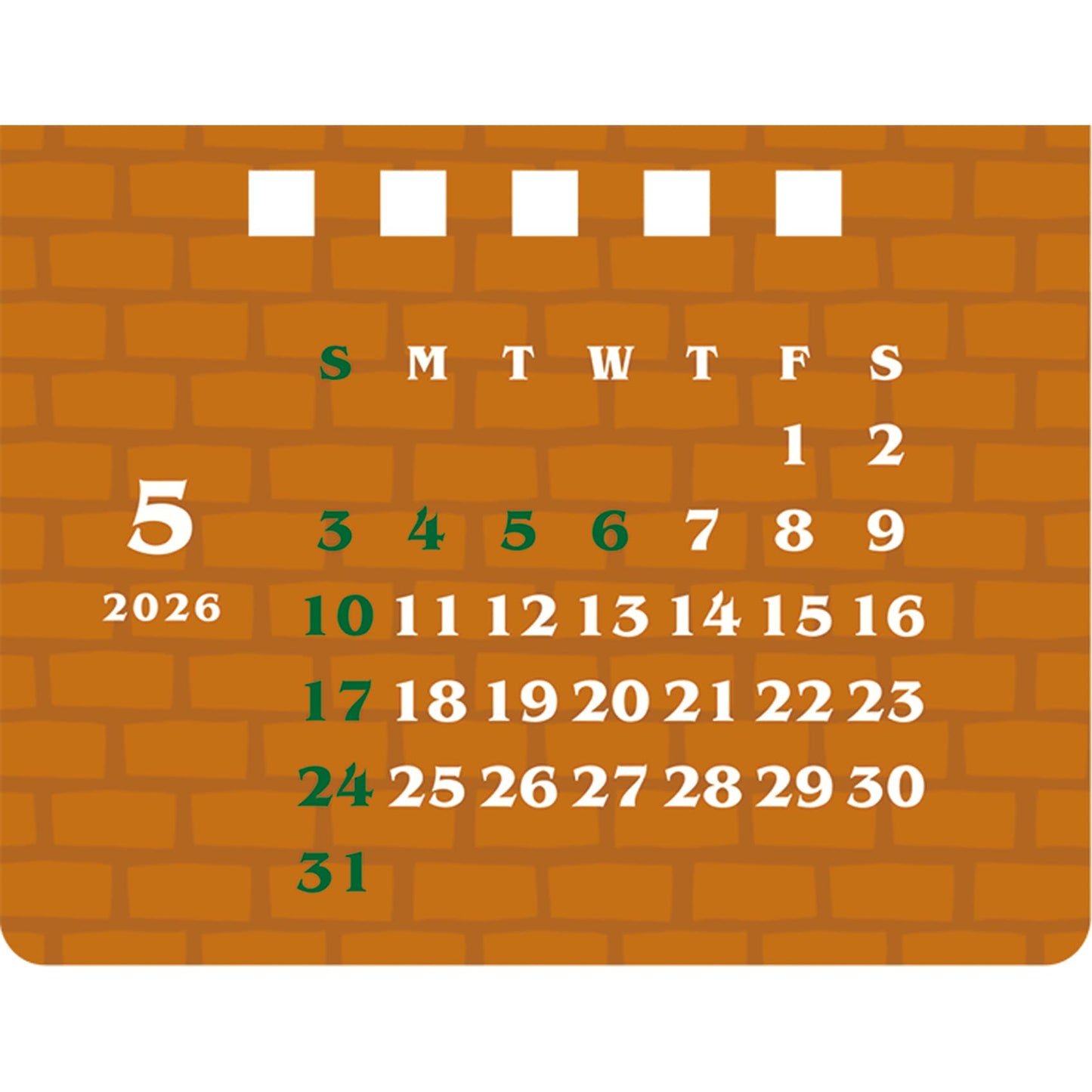 2026 House Box Calendar Cafe