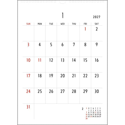 2027 Wall Calendar - Noritake