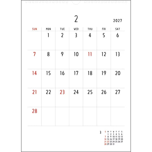 2027 Wall Calendar - Noritake