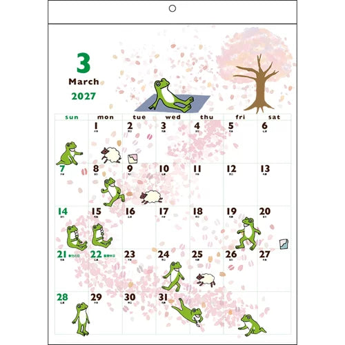 2027 Wall Calendar - Frog Time