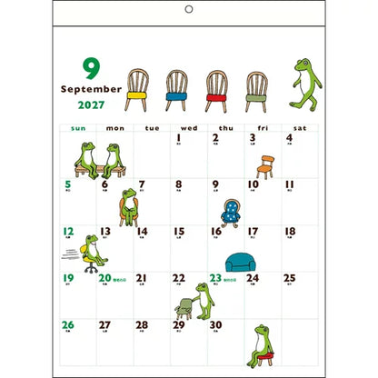 2027 Wall Calendar - Frog Time