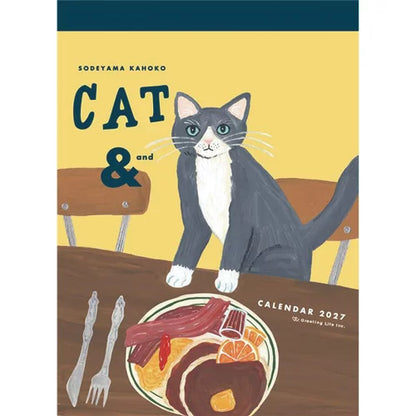 2027 Wall Calendar - Cat &／Sodeyama Kahoko