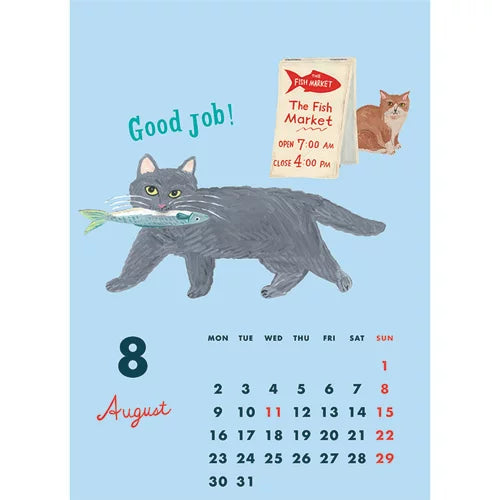 2027 Wall Calendar - Cat &／Sodeyama Kahoko