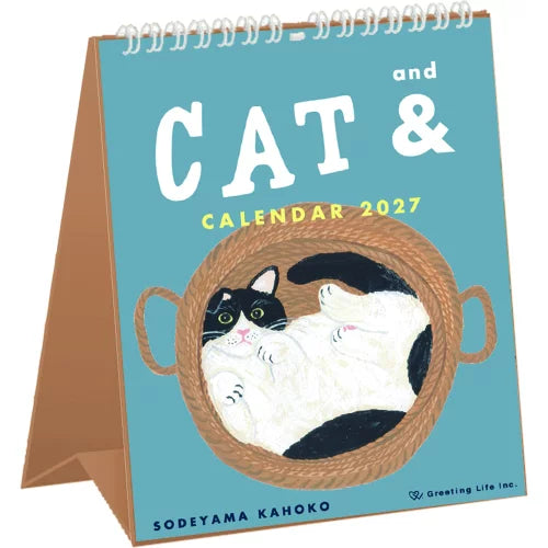 2027 Desk Calendar - Cat and / Kahoko Sodeyama