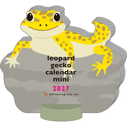 2027 Desk Calendar - Animal Die-Cut Mini - Leopard Gecko
