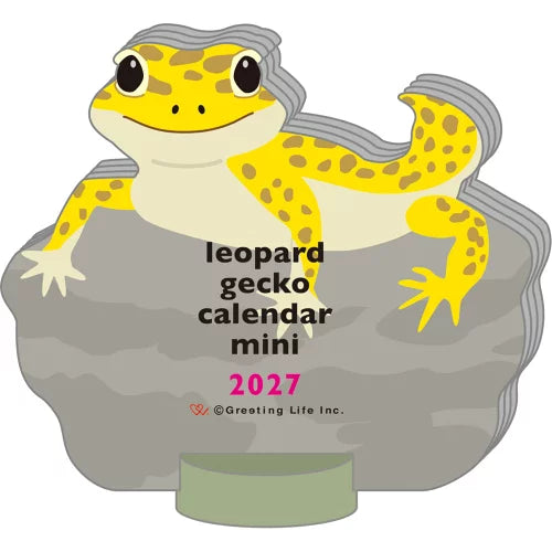 2027 Desk Calendar - Animal Die-Cut Mini - Leopard Gecko