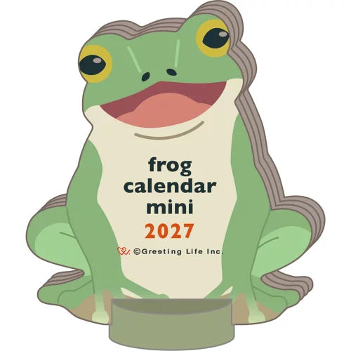 2027 Desk Calendar - Animal Die-Cut Mini - Frog