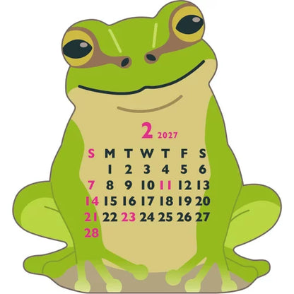 2027 Desk Calendar - Animal Die-Cut Mini - Frog