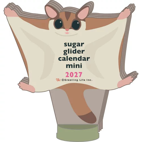 2027 Desk Calendar - Animal Die-Cut Mini - Sugar Glider