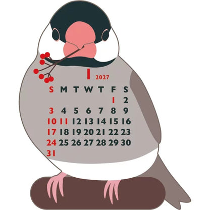 2027 Desk Calendar - Animal Die-Cut Mini - Paddybird