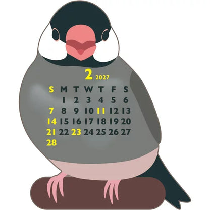 2027 Desk Calendar - Animal Die-Cut Mini - Paddybird