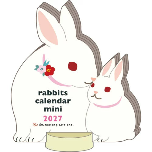 2027 Desk Calendar - Animal Die-Cut Mini - Rabbit